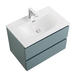 BelBagno Тумба с раковиной Kraft 39-70 подвесная Голубой матовый с раковиной BB-8099-3-70 – фотография-7